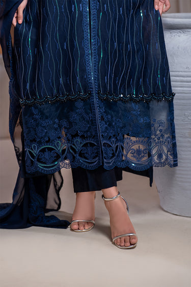 3-Piece Embroidered Chiffon Suit
