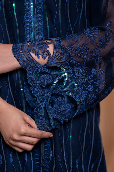 3-Piece Embroidered Chiffon Suit