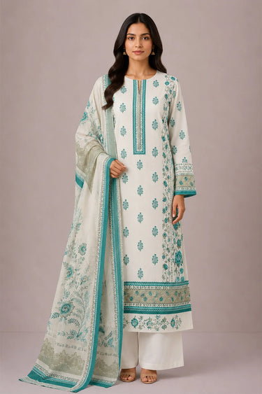 3 PIECE - PRINTED CAMBRIC SUIT
