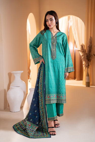 3 Piece - Printed Lawn Suit