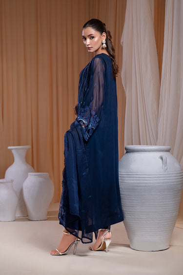 3-Piece Embroidered Chiffon Suit