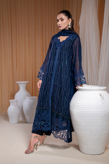 3-Piece Embroidered Chiffon Suit