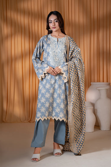 3 Piece - Embroidered Lawn Suit
