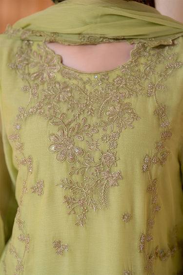 3-Piece Embroidered Chiffon Suit