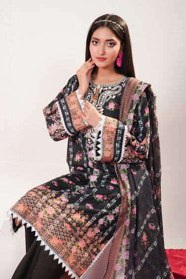 3 Piece - Embroidered Lawn Suit