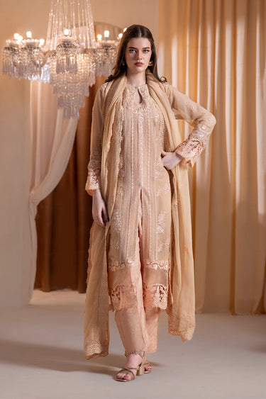 3-Piece Embroidered Chiffon Suit