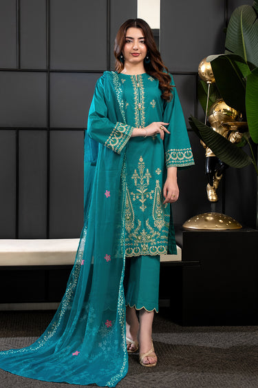 3 Piece - Embroidered Lawn Suit