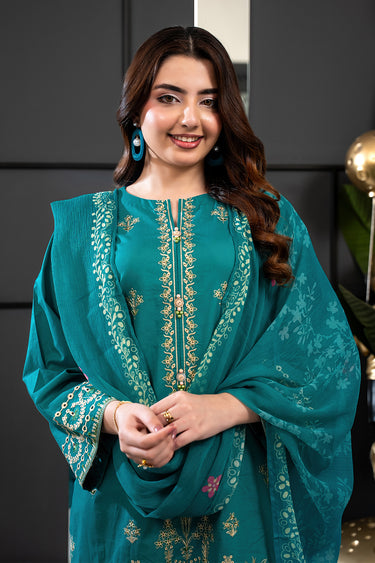 3 Piece - Embroidered Lawn Suit