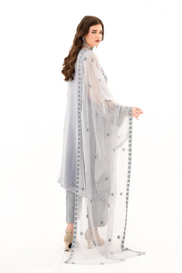3 Piece - Embroidered Chiffon Suit