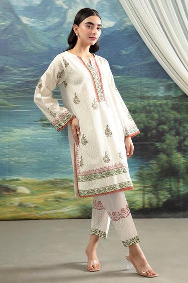 2 Pc Block Printed Cambric Stitched Suit - Prime Point Store