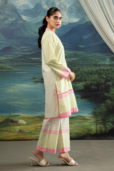 2 Pc Block Printed Stitched Suit - Prime Point Store