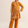 2 Pc Cambric Block Print Suit For Girl - Prime Point Store