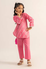 2 Pc Cambric Dyed Printed Suit For Girl - Prime Point Store