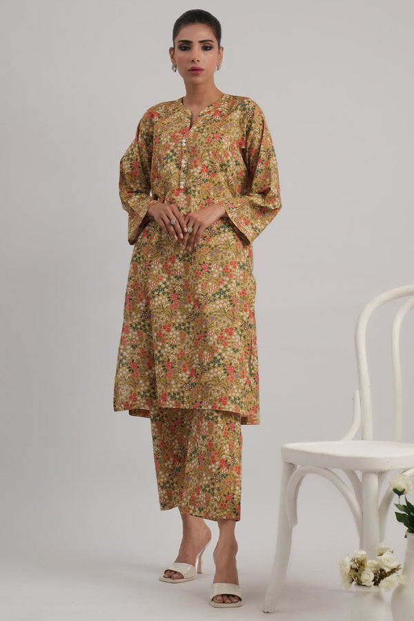 2 Pc Cambric Embroidered Stitched Suit - Prime Point Store