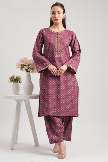 2 Pc Cambric Embroidered Stitched Suit - Prime Point Store