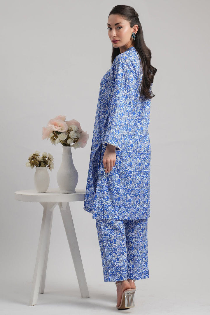 2 Pc Cambric Embroidered Stitched Suit - Prime Point Store