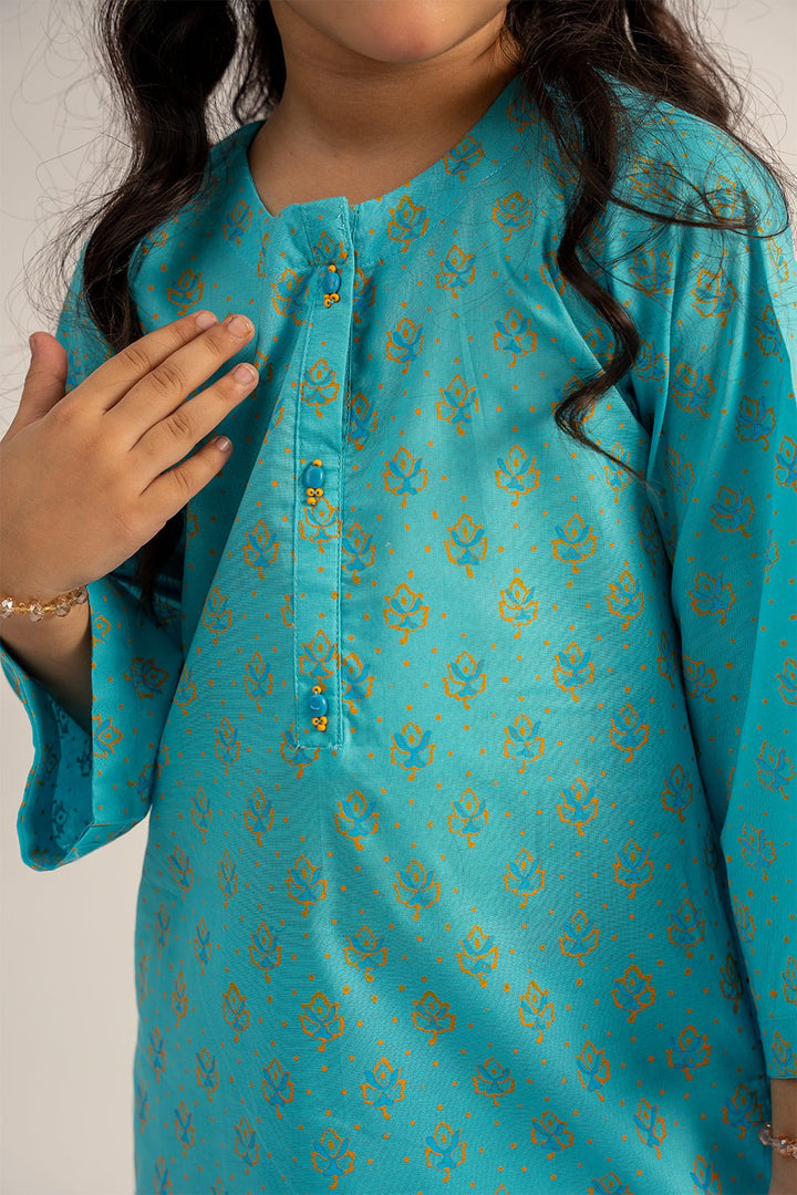 2 Pc Cambric Printed Co - ords Suit For Girl - Prime Point Store