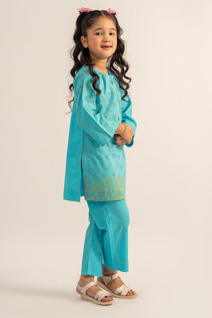 2 Pc Cambric Printed Co - ords Suit For Girl - Prime Point Store