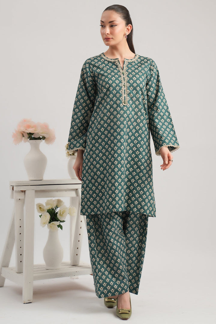 2 Pc Cambric Printed Stitched Suit - Prime Point Store