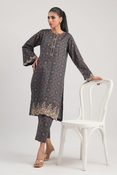 2 Pc Cambric Printed Stitched Suit - Prime Point Store