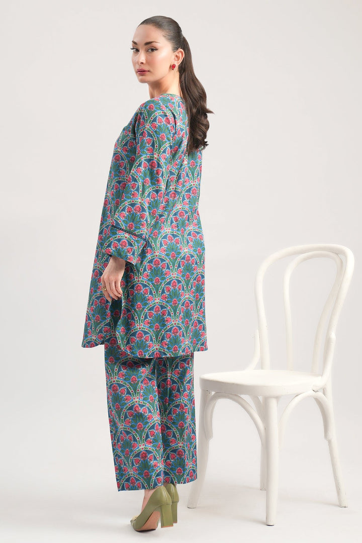 2 Pc Cambric Printed Stitched Suit - Prime Point Store