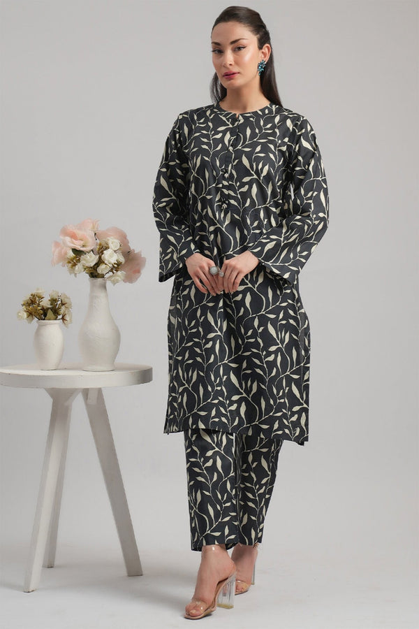 2 Pc Cambric Printed Stitched Suit - Prime Point Store