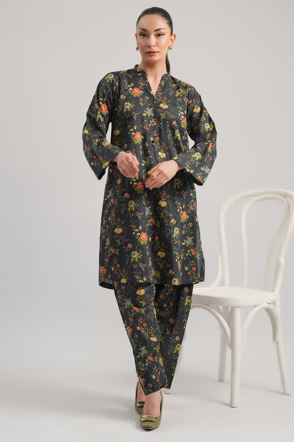 2 Pc Cambric Printed Stitched Suit - Prime Point Store