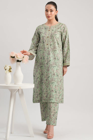 2 Pc Cambric Printed Stitched Suit - Prime Point Store