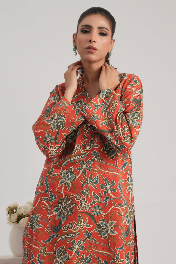 2 Pc Cambric Printed Stitched Suit - Prime Point Store