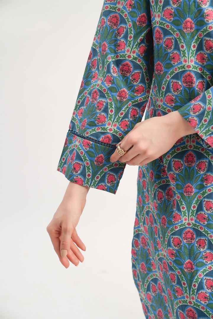 2 Pc Cambric Printed Stitched Suit - Prime Point Store