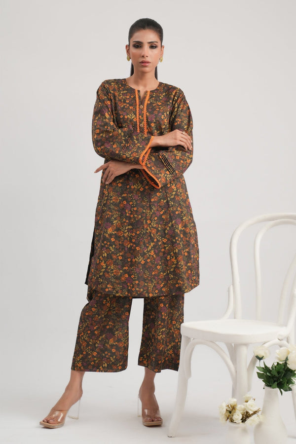 2 Pc Cambric Printed Stitched Suit - Prime Point Store