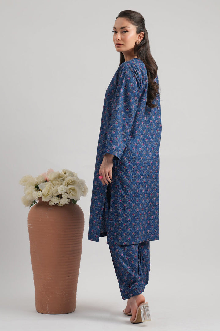 2 Pc Cambric Printed Stitched Suit - Prime Point Store