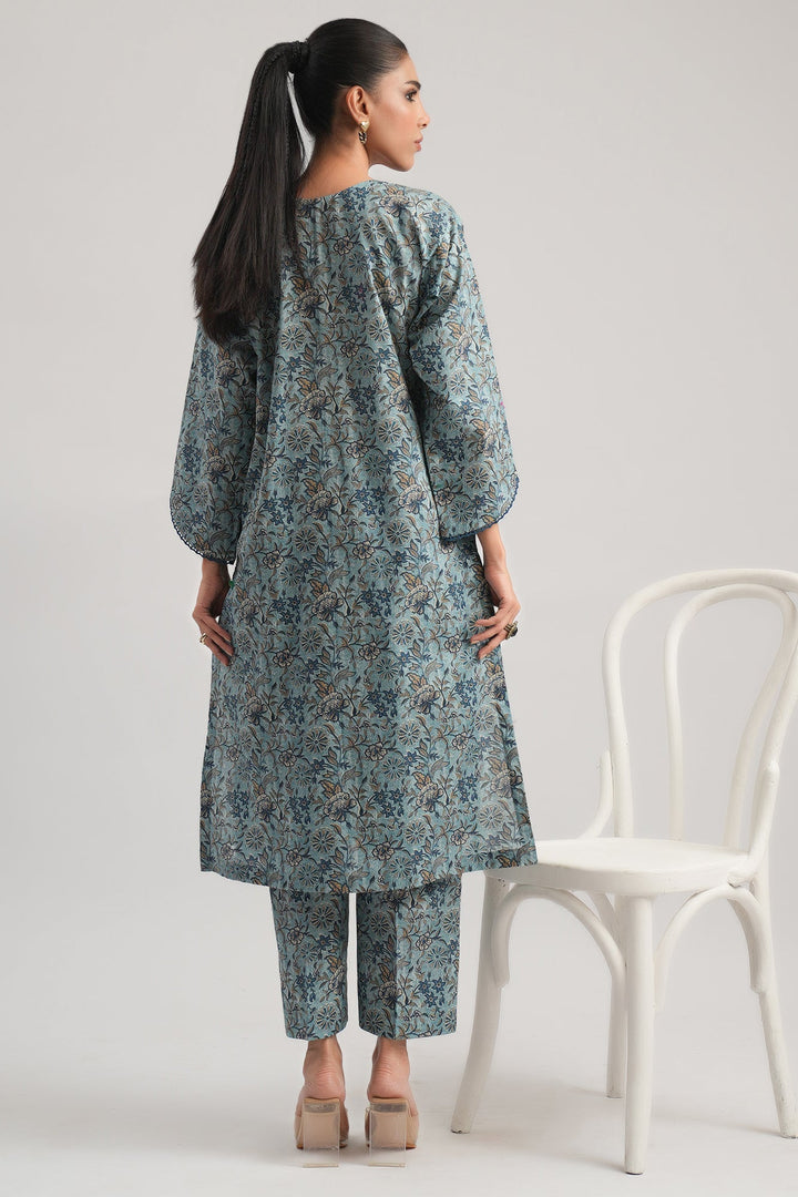 2 Pc Cambric Printed Stitched Suit - Prime Point Store