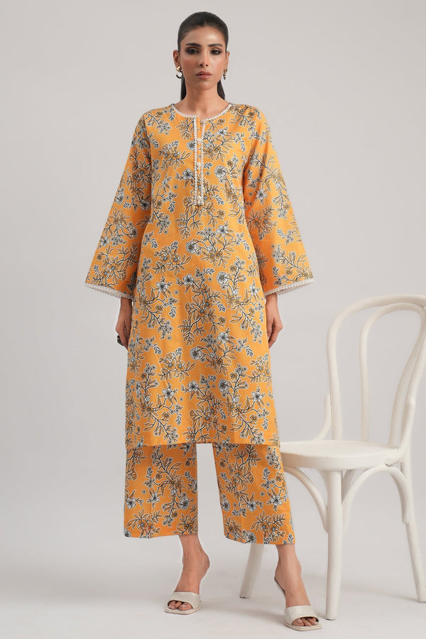 2 Pc Cambric Printed Stitched Suit - Prime Point Store