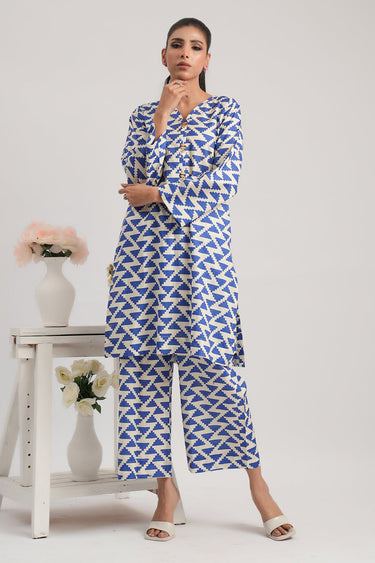 2 Pc Cambric Printed Stitched Suit - Prime Point Store