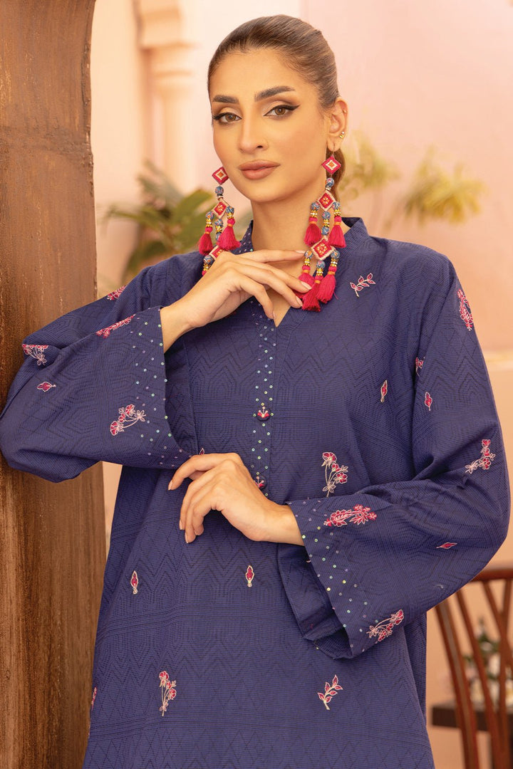 2 Pc Cobalt Blue Viscose Stitched Suit - Prime Point Store