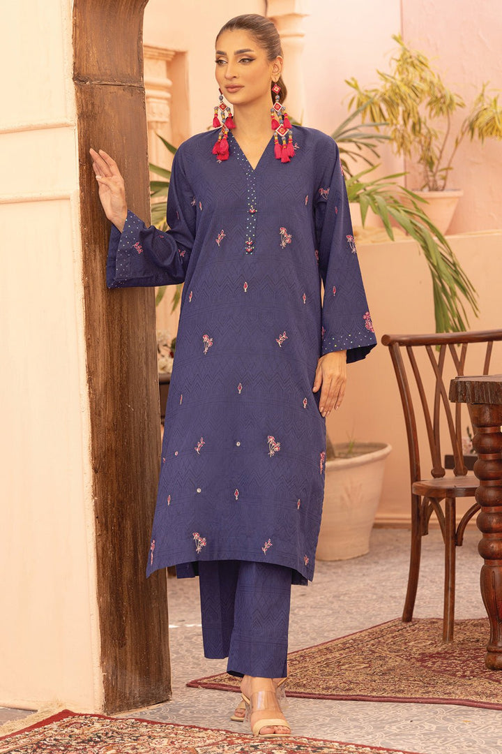 2 Pc Cobalt Blue Viscose Stitched Suit - Prime Point Store