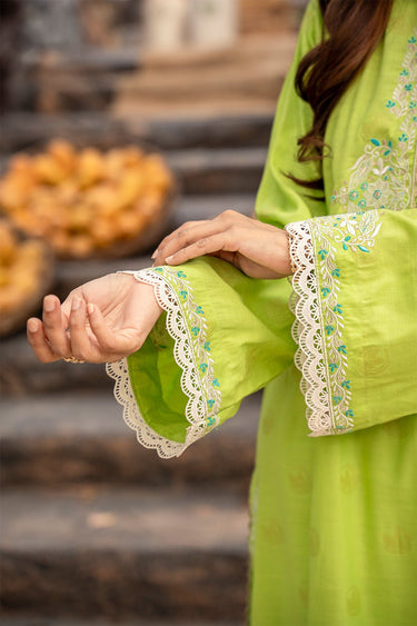 2 Pc Cotton Jacquard Embroidered Stitched Suit - Prime Point Store