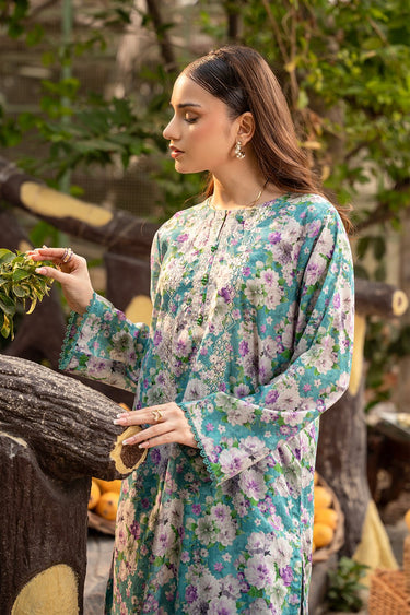 2 Pc Cotton Lawn Printed Embroidered Stitched Suit - Prime Point Store