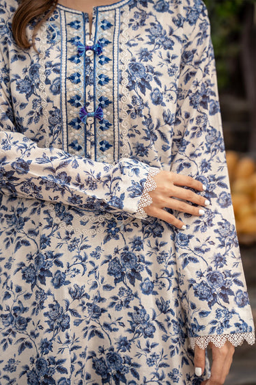 2 Pc Cotton Lawn Printed Embroidered Stitched Suit - Prime Point Store