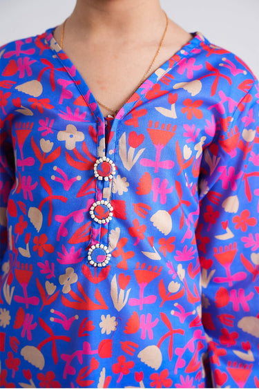 2 Pc Cotton Lawn Printed Suit For Girl - Prime Point Store