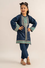 2 Pc Cotton Silk Suit For Girl - Prime Point Store