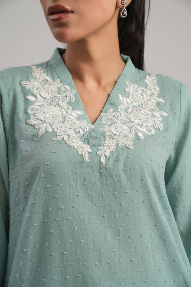 2 Pc Dobby Dyed Stitched Suit - Prime Point Store