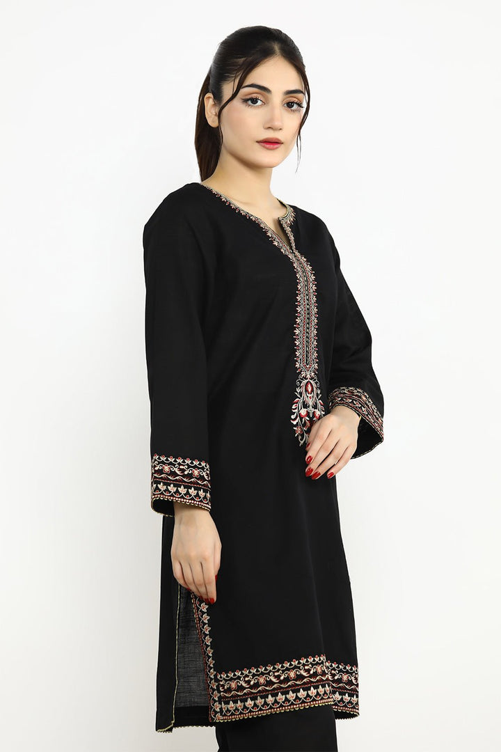 2 Pc Dyed Embroidered Khaddar Stitched Suit - Prime Point Store