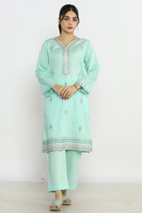 2 Pc Dyed Embroidered Stitched Suit - Prime Point Store