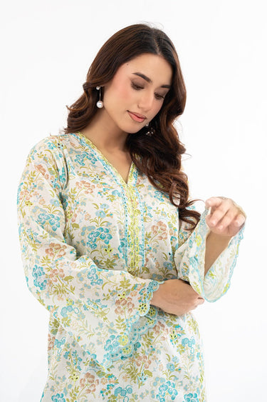 2 Pc Embroidered Cotton Lawn Printed Stitched Suit - Prime Point Store