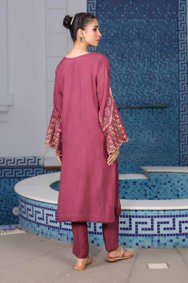 2 Pc Embroidered Karandi Stitched Suit - Prime Point Store