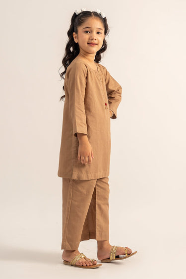 2 Pc Jacquard Dobby Suit For Girl - Prime Point Store
