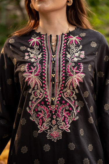 2 Pc Jacquard Embroidered Stitched Suit - Prime Point Store