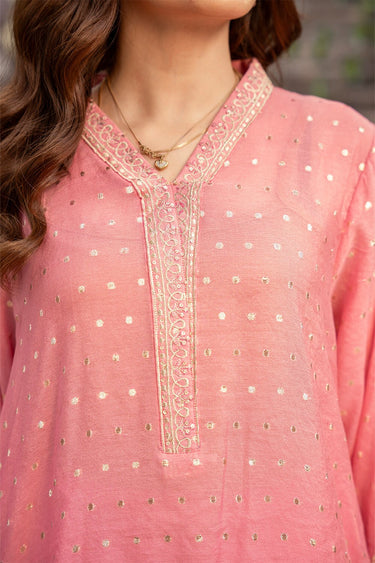 2 Pc Jacquard Embroidered Stitched Suit - Prime Point Store